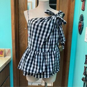 Peplum Style Bow Shoulder Tank